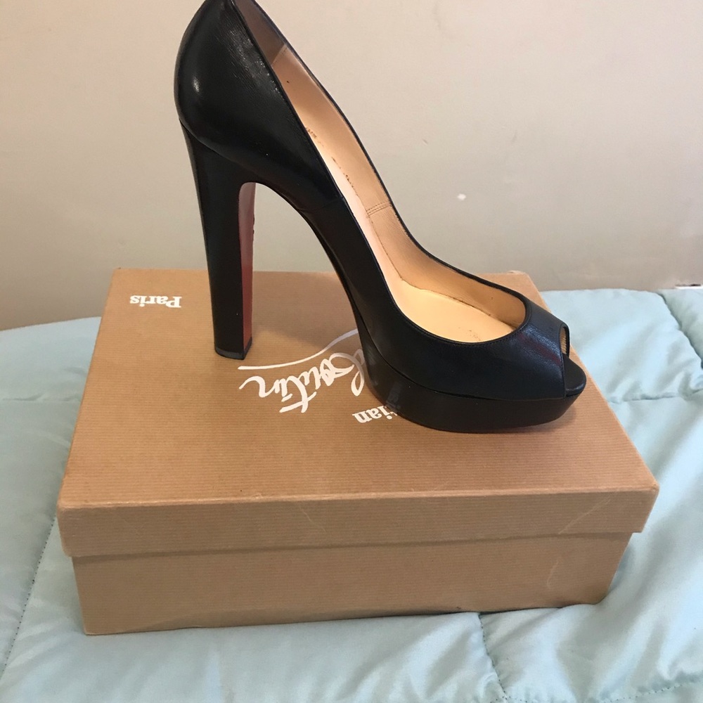 Christian Louboutin Black leather heels